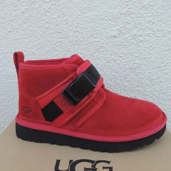 UGG Men's Neumel Snapback Chukka Boot Samba Red shearling fur men's size 11 new! - Picture 9 of 12